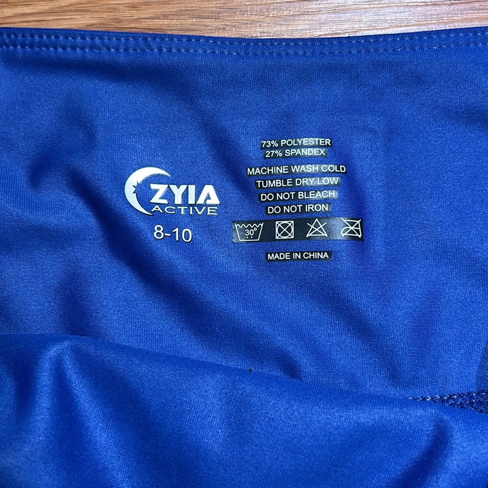 Zyia Blue Metallic Light n Tight Hi-Rise 7/8 24" NWOT - Picture 10 of 14